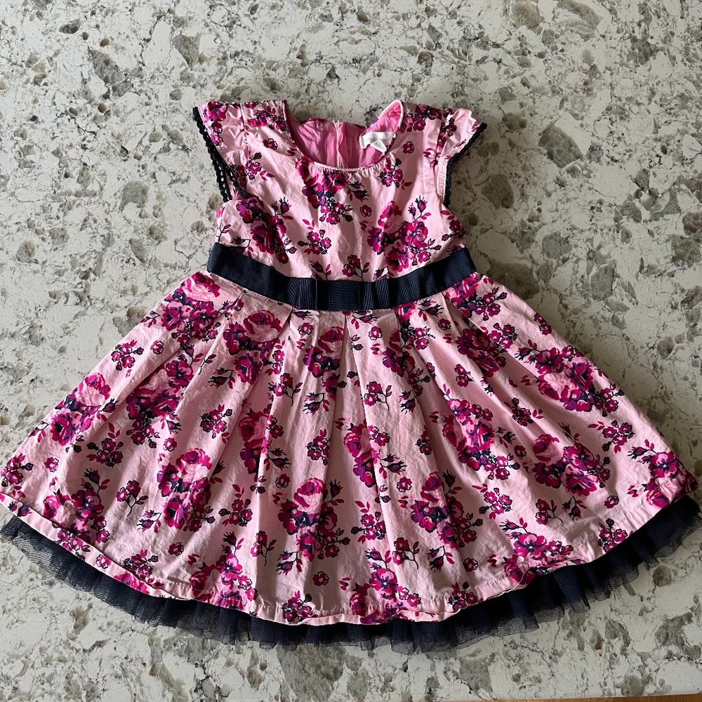 Pumpkin Patch pink floral dress sz 3